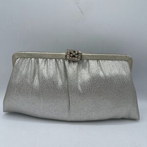 Silver Ande Vintage Evening Party Bag with Clasp